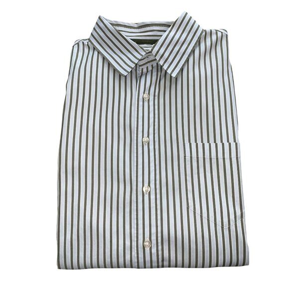Thomas Pink XXL Green & Blue Striped Button-Up Shirt - Picture 1 of 7